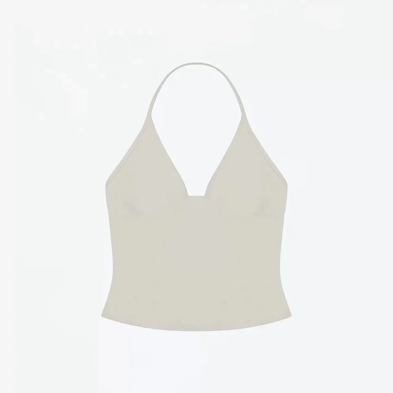 Tank Vest Deep V Halter Solid Color Basic Sleeveless Top Soil Brown Camisole — image 7