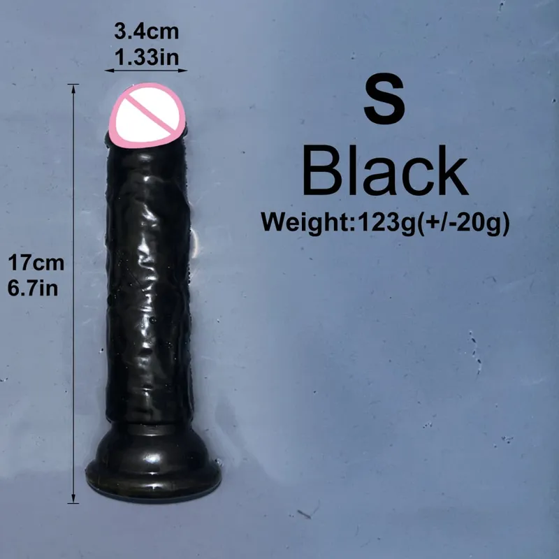 Ucuz 5 Renk Küçük Şeffaf Yapay Penis Vantuz Jöle Dick Kadın Erotik Anal Seks Oyuncakları Yumuşak Klitoris Vajinal Masturbators Penis — image 28