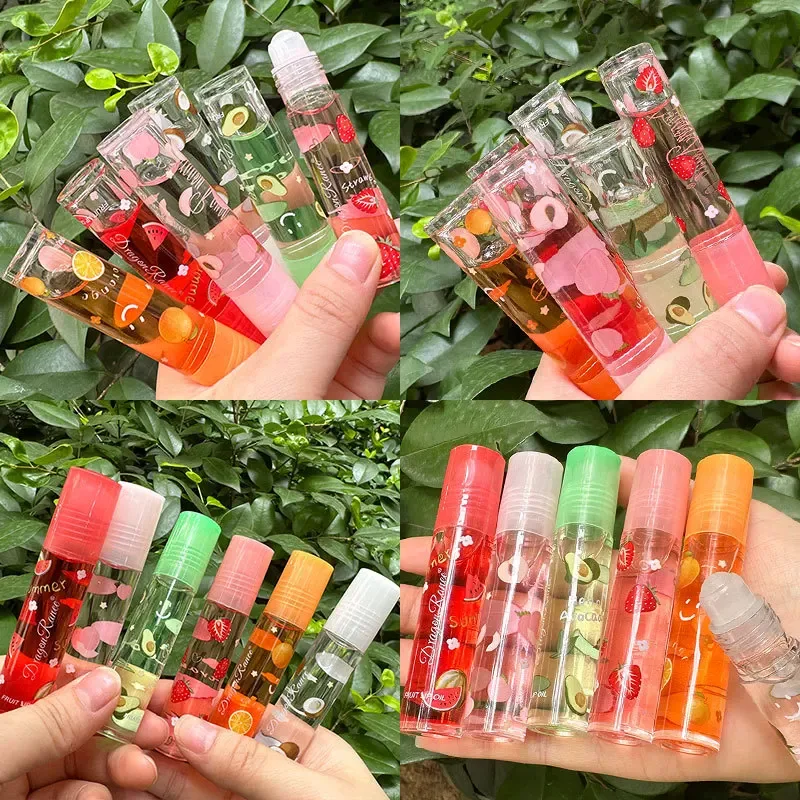 6 Warna Menepuk-nepuk Bibir Bening Cermin Minyak Air Lip Gloss Lip Glasir Lipstik Cair Transparan Pelembab Buah Perawatan Bibir Make Up — image 5