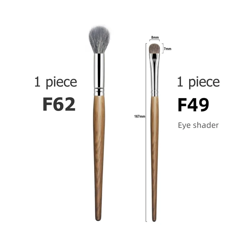 Kit de pinceaux de maquillage pour le visage, petit pinceau de Contour, bronzant, Blush, doux et moelleux, poils de chèvre naturels — image 16