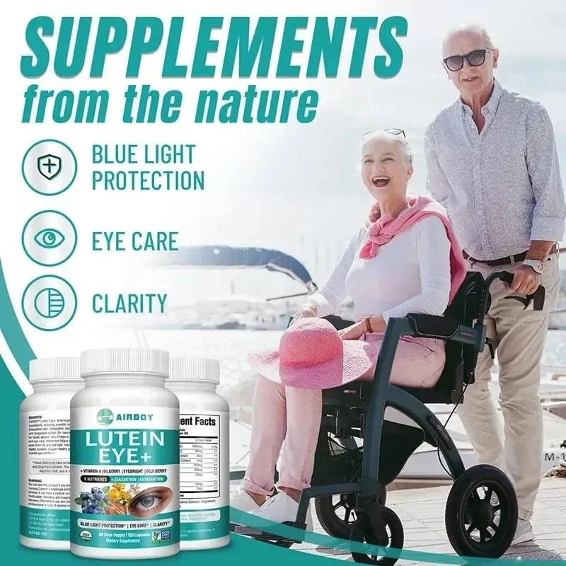 Lutein Eye - Supports Eye Health Reduces Eye Fatigue and Dry Eyes Reduce Blue Light Damage - with Astaxanthin Vitamin A Bilberry — image 6