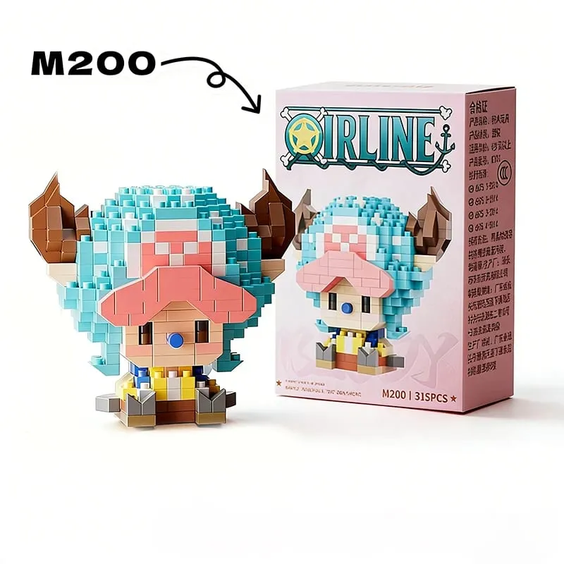 Anime Building Block Chopper Buggy Assembly Micro Building Block Zoro Robin Character Model Mini Bricks Figure Toys For Gift