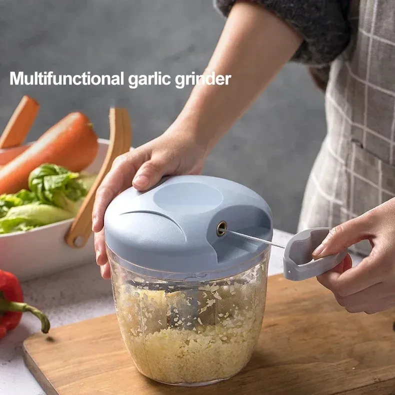500/900ML กระเทียม Chopper คู่มือกระเทียมกดอาหารเครื่องตัดผักเครื่องบดเนื้อ Gadgets ครัวมือ Mincer กระเทียม Masher — image 8