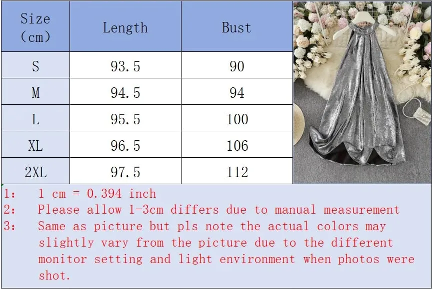 Elegant Dresses for Woman Silver Metallic Halter Neck Maxi Dress Sleeveless Elegant Drape Evening Parties and Special Occasions
