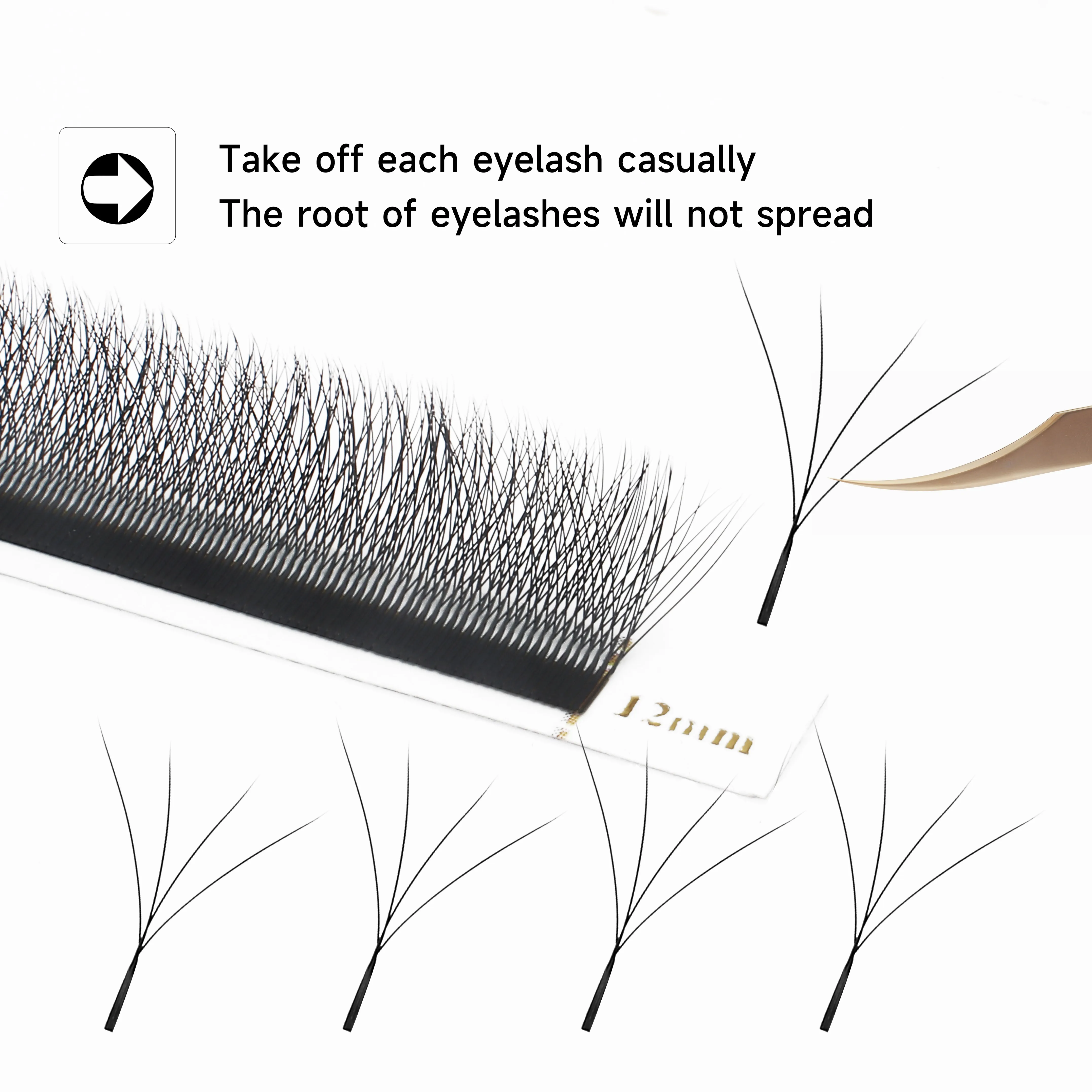 W Shaped Bloom 2D 3D 4D 5D 6D 7D 8D อัตโนมัติดอก Premade แฟน Eyelashes Extensions ธรรมชาติ yy แต่ละขนตา