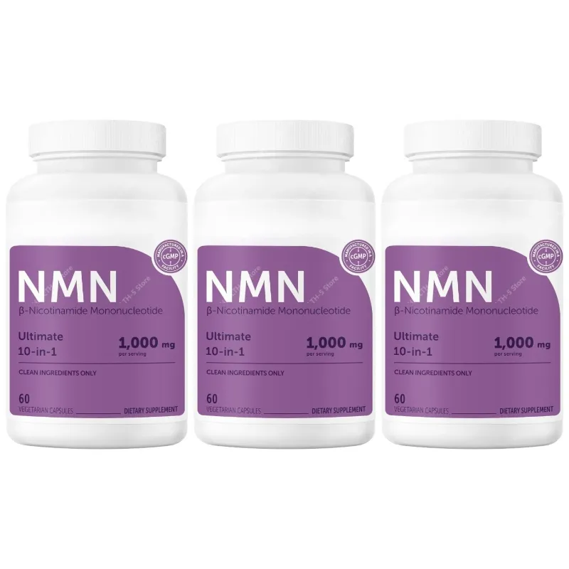 NMN Capsules 1000mg Per Serving with Resveratrol CoQ10 Vitamin C Vegan Formula Daily Wellness Supplement Clean Ingredients 120Ct — image 9