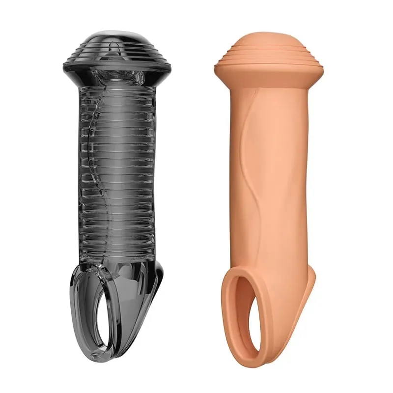 HOT! Reusable Penis Sleeve Glans Penis Enlarger Extender Delay Ejaculation Anal Butt Plug Adult Sex Toys For Men Couples Sexshop — image 1