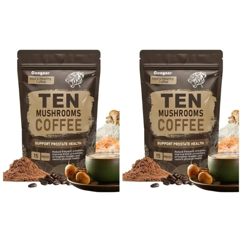 Mushroom Powder Supplement with 10 Mushroom Blend Men's Healthy Mushrooms Coffee Powder Daily Nutrition and Energy Support — image 8