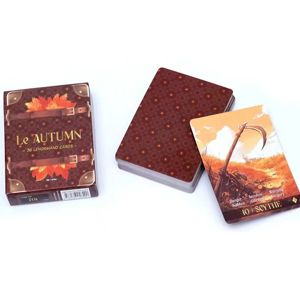 Nový Le Autumn Tarot 36 karet Lenormand Balíček deskové hry Tarotové karty Zábavné Jemné párty potřeby pro rodinnou párty dárek