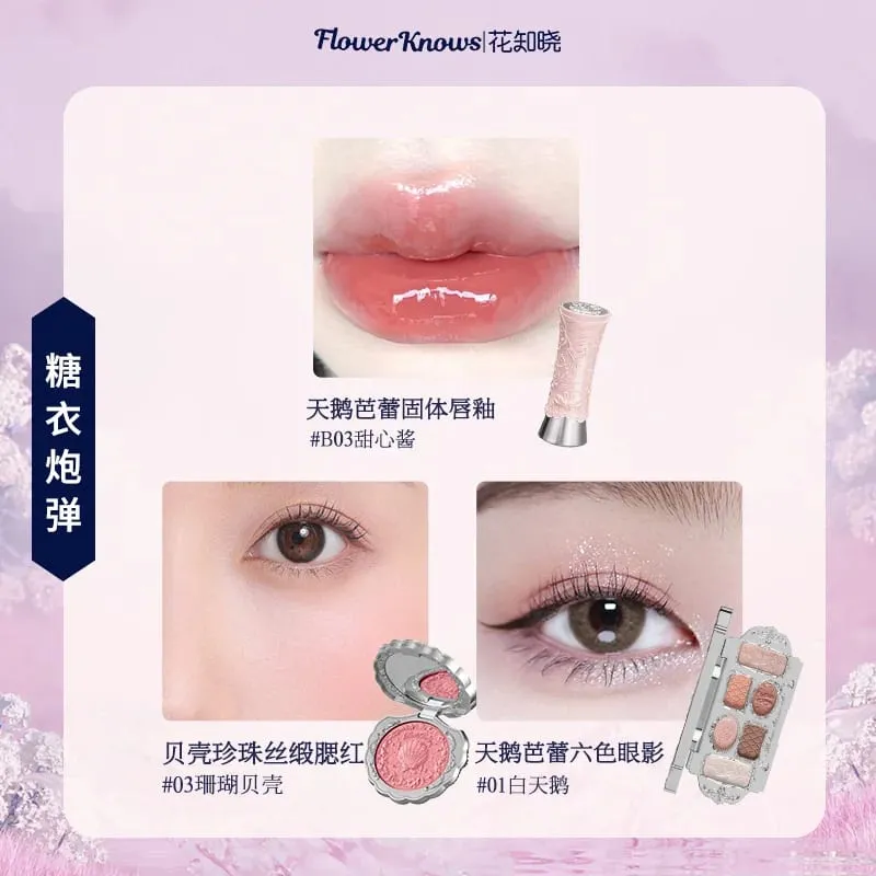Flowerknows Komplettes Make-up-Geschenkset, langanhaltende Lippenglasur, Rouge und schimmernde Lidschattenpalette, All-in-One-Schönheitsset, Geschenkbox — image 4