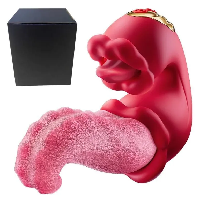 Automatic Big Tongue-like Licking Vibrator Real Mouth Oral G-Spot Clitoral Sexual Toy Suction Long Tongue Sex Toy Box for Women — image 7