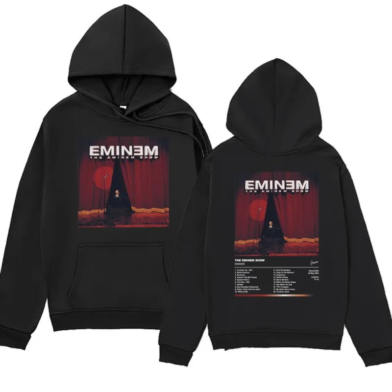 Eminem singer men's and women's hooded sweatshirts 90s retro Harajuku clothing casual hoodies fashionable hooded sweatshirts — image 1