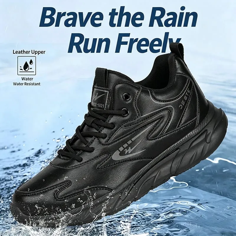 Double Star Men Sneakers 2026 New Fashion Casual Shoes Water Resistant Leather Upper Running Walking Shoes Anti Slip Lightweight