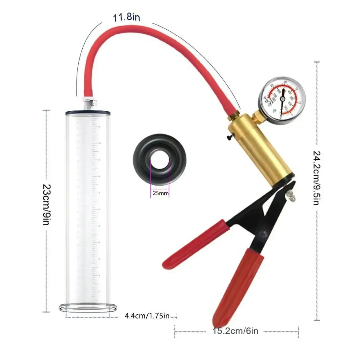 Penis Vacuum Pump Enlargement Male Masturbation Acrylic Manual Sex Toys For Men Penile Extender Trainer Delay Endurancer