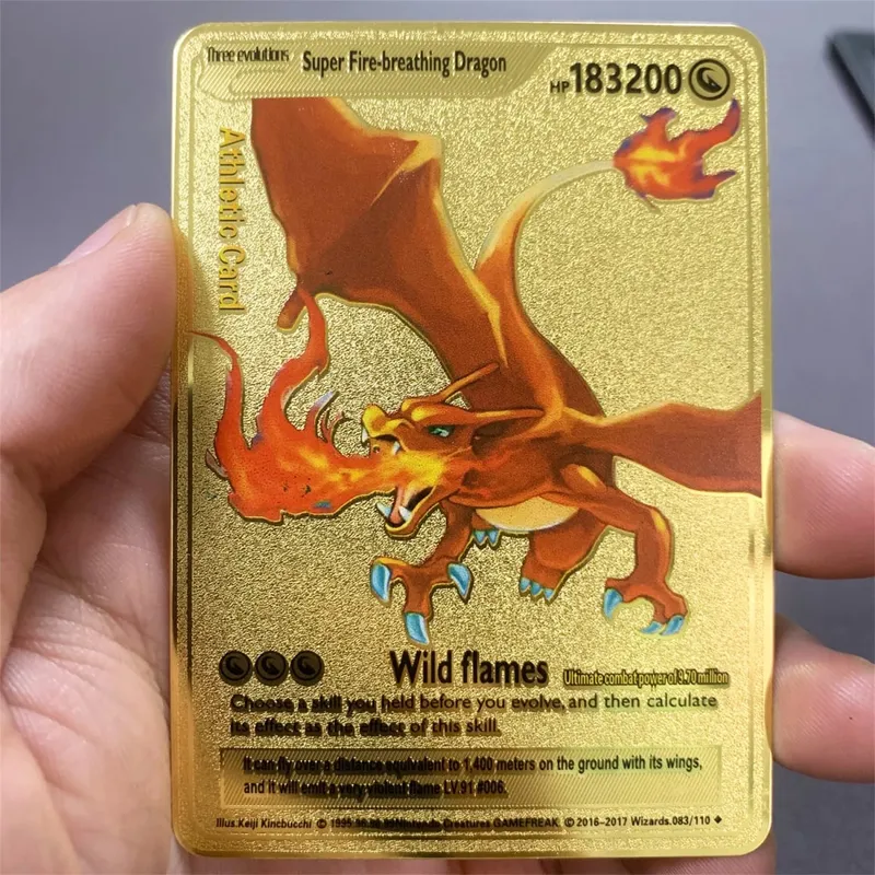 ภาษาอังกฤษโลหะการ์ด Pokemon DIY Arceus Mewtwo Charizard Pikachu เหล็กเงา Pokémon GX Vmax EX เกมคอลเลกชันเด็กการ์ดของเล่นของขวัญ — image 12