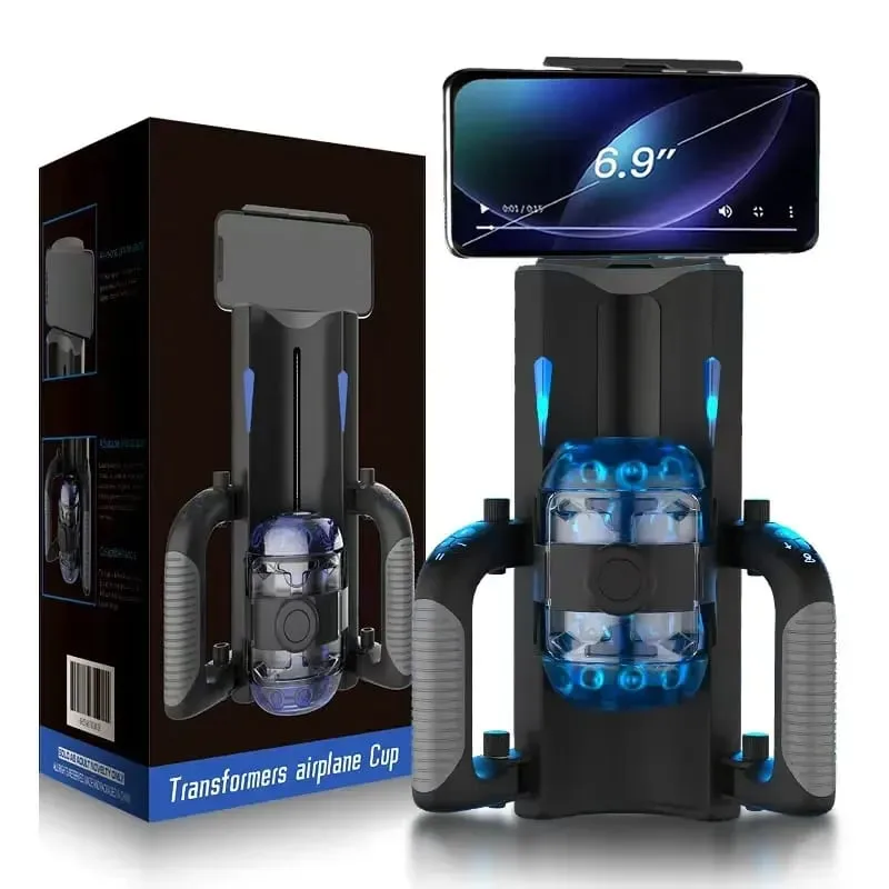 Volautomatische Handvat Masturbator 6-Segment Vaste Punt Telescopische Mannelijke One-Key Burst Masturbatie Cup Trainer Speeltjes voor Mannen