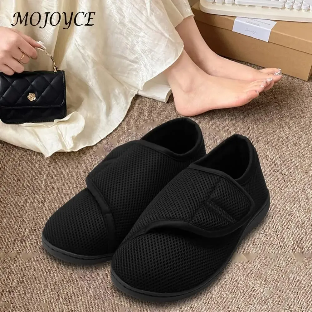 Unisex Diabetic Shoes Wide Walking Shoes na may Adjustable Closure Slip-On Orthopedic Shoes Hook and Loop Sneakers para sa Matatanda — image 6