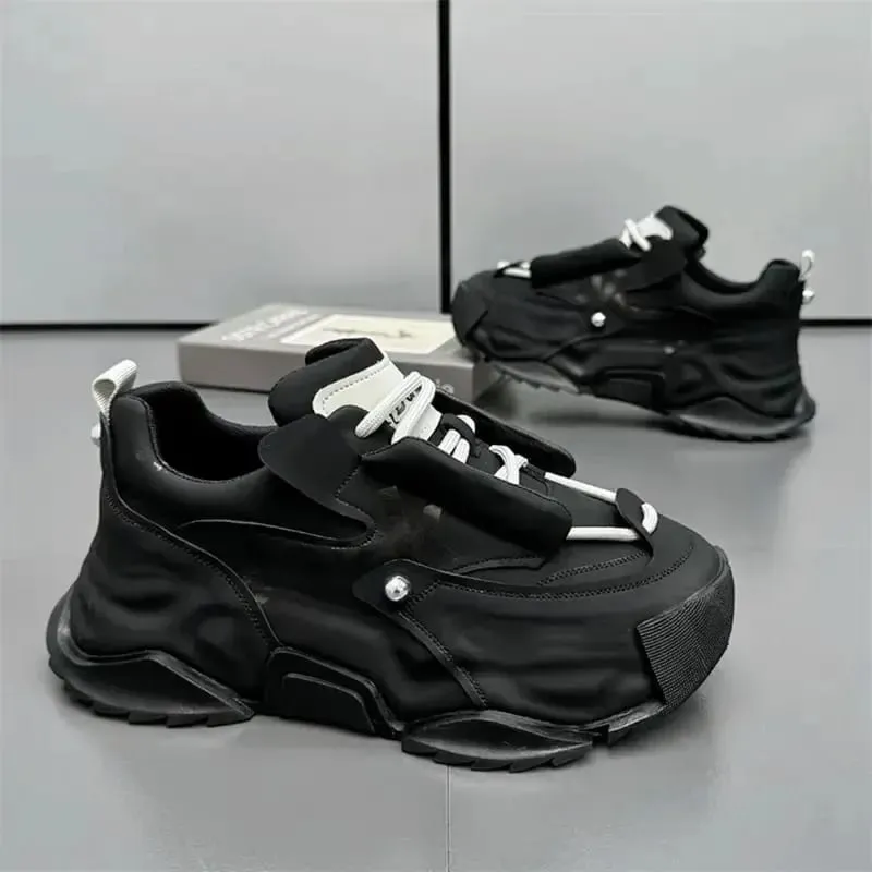 Platform Sneakers for Mens Fashion Designer Casual Leather Shoes for Man Chunky Height Increased Mens Sneakers Zapatillas Hombre
