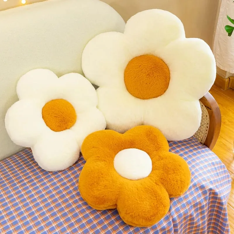 Generic Flower Shaped Plush Seat Cushion Soft Memory Cotton Round Pillow For Chair Bedroom Window Sofa Home Decor — image 6