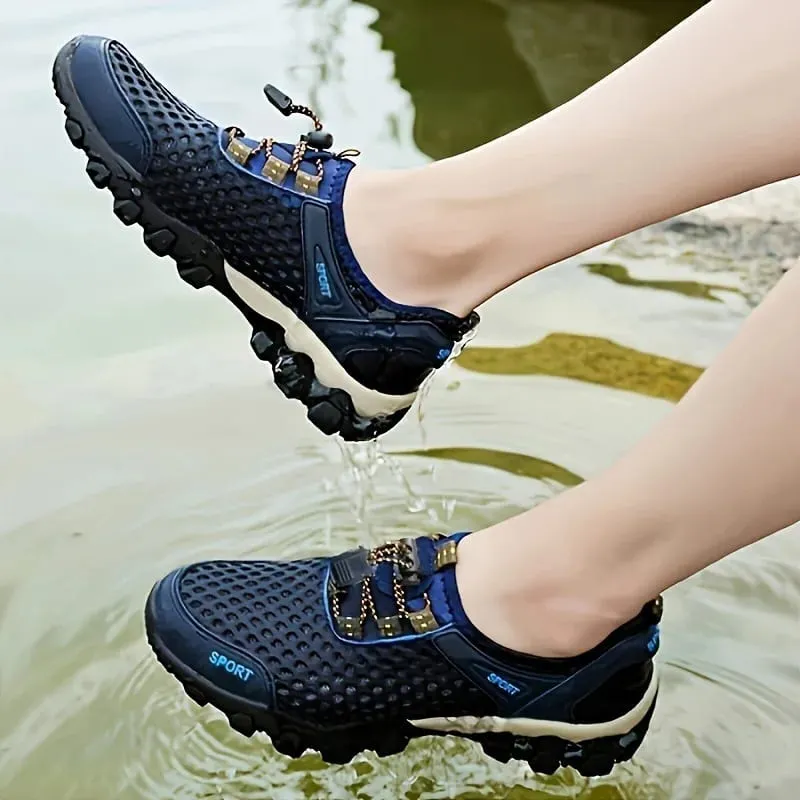 Men Casual Footwear Spring Summer Breathable Mesh Sneakers Outdoor Beach Swim Walking Shoes Lightweight Sport Running Shoes — image 1