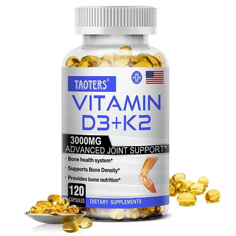 Vitamin D3 K2 Capsule Promotes Strong Bones Calcium Absorption for Teeth Heart Cardiovascular Health — image 9