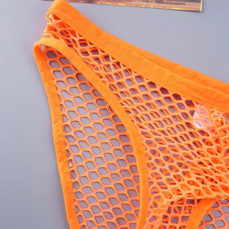 Sexy Man Fishnet Mesh Underwear See Through Male Briefs Breathable and Comfortable High Quality Low Waist Panties — image 14