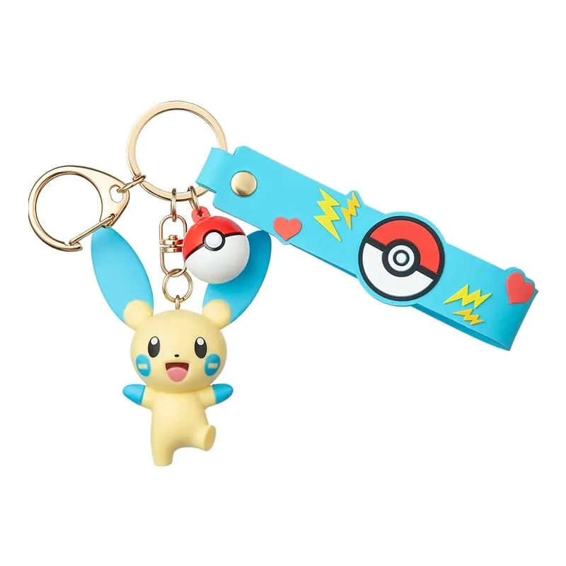 Ægte Pokemon Pikachu nøglering Gengar Morpeko Cubone Snorlax Mimikyu Anime Action Figur Legetøj Nøglering Duftvedhæng Gave