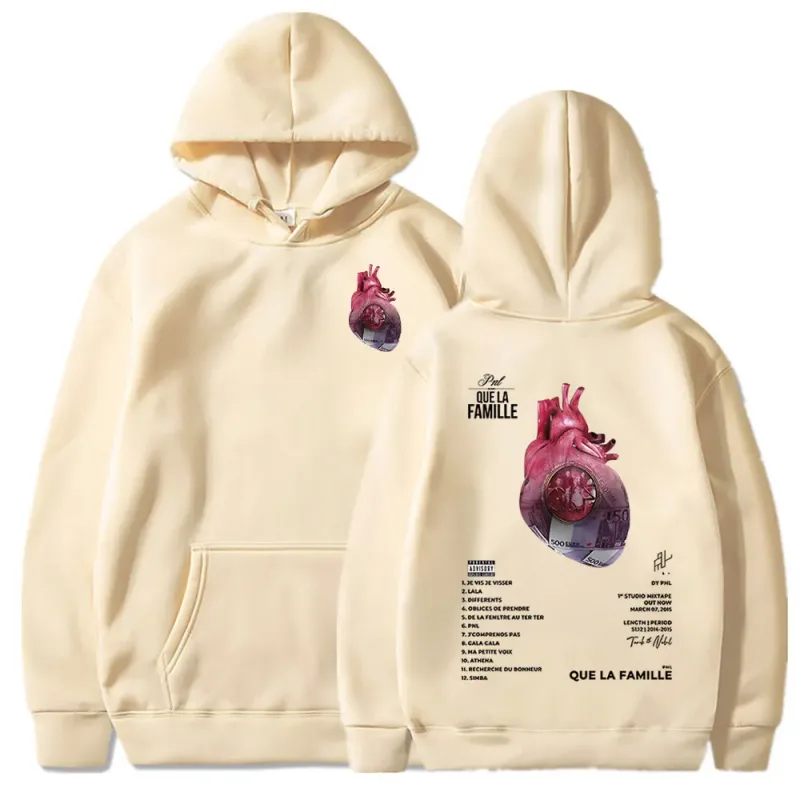 Y2K Le Monde Chico Hoodies French Rapper PNL Album Que La Famille Hooded Sweatshirts Men Women Hip Hop Fashion Long Sleeve Pullo — image 6