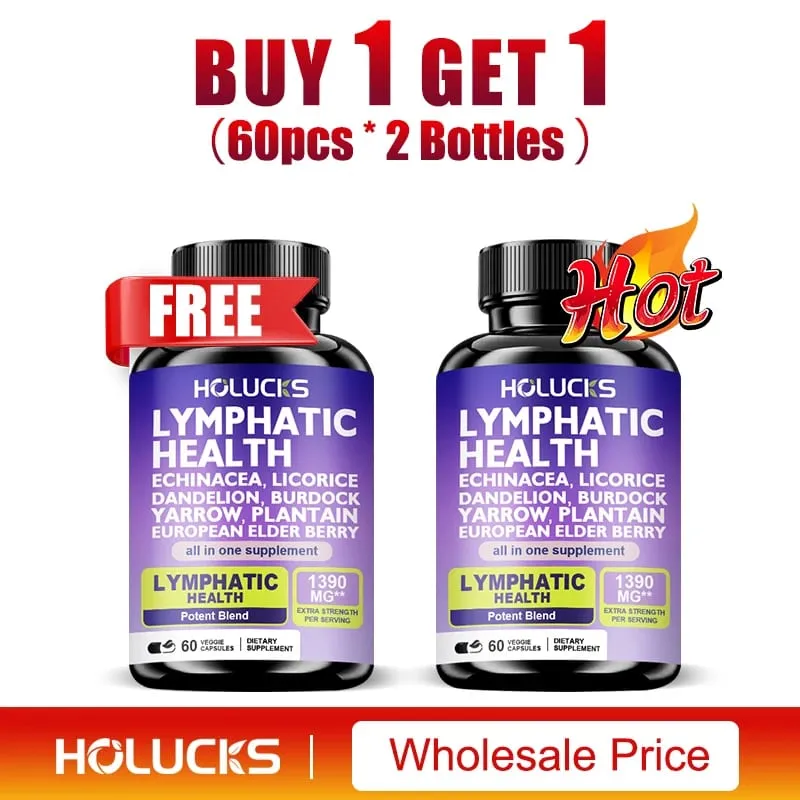 Lymphatic Capsules 1300mg Supplement Support Aids Lipedema Hormone Balance Natural Detox for Clear Skin & Vitality — image 9