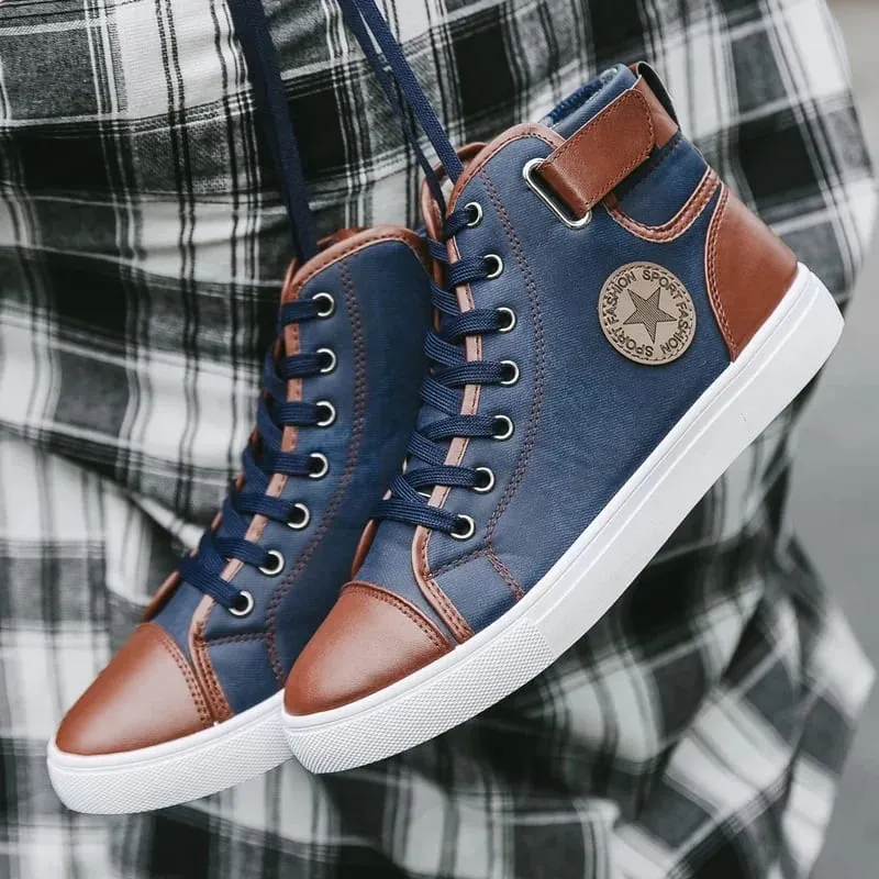 Men's High Top Walking Shoes Hot Selling Teenagers Outdoor Leisure Shoes Thick Soled Practical Jogging Large Size 39-46 Sneakers — image 3