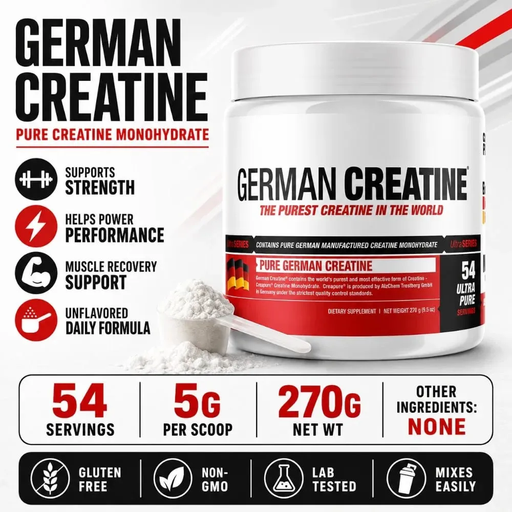 Micronized Creatine Monohydrate Powder for Strength & Performance Unflavored Fitness Workout Supplement for Adults 300g
