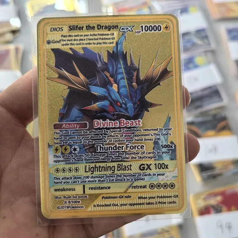 10000HP Charizard Vmax Pokemon การ์ดโลหะการ์ดภาษาอังกฤษ Arceus GX Vstar V Golden Limited เด็กของขวัญเกม Battle Collection การ์ด