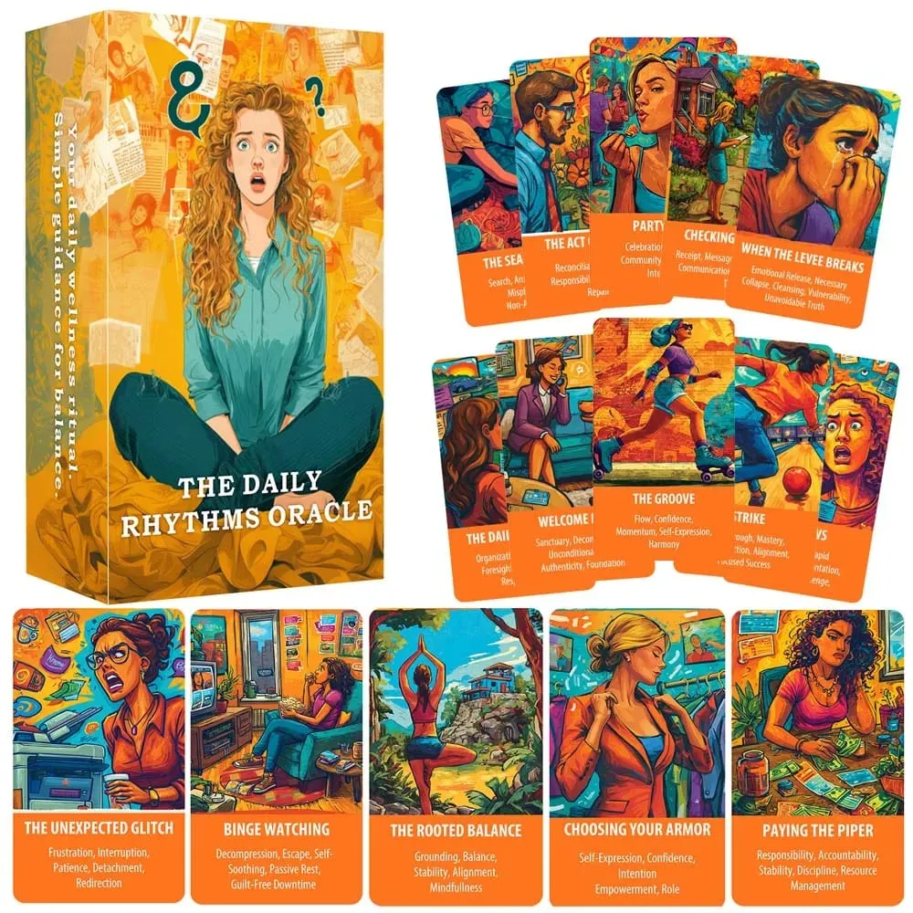 56 Cards The Daily Rhythms Oracle Deck 13x8 Cm Build Inner Connection Understanding Life Changes Card Game Spiritual Insight — image 1