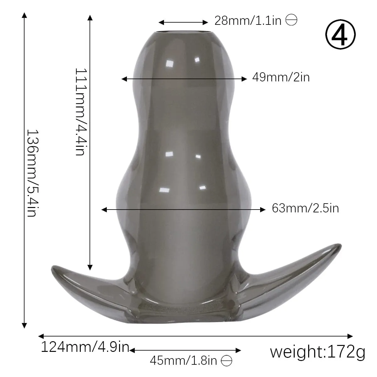 Paarse TPE holle tunnel buttplugset - Afgestudeerd open anale brancardpluggen Flexibel seksspeeltje voor mannen en vrouwen