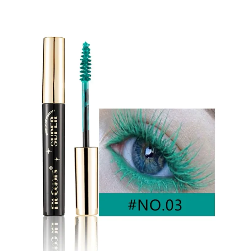 12 Colors Colored Mascara Waterproof Long-lasting Volumizing Curling Non-flaking Rainbow Eye Makeup Purple Blue Pink Green Red