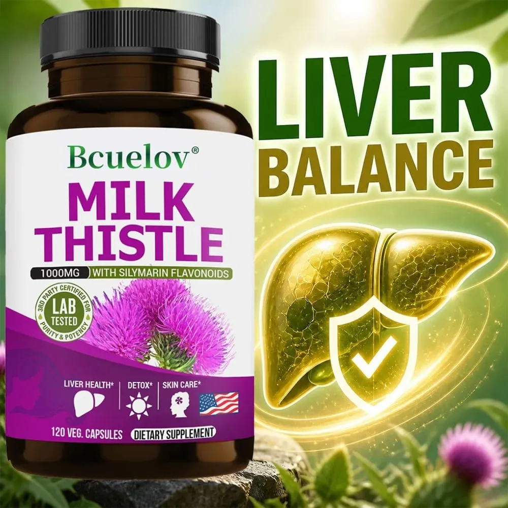 Milk Thistle Capsules Liver Health Support Gut & Immune Health Skin Beauty Liver Function — image 1