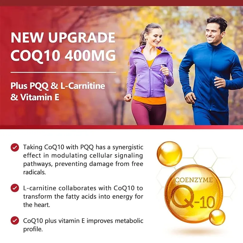 Acquista 2 Ricevi 2 gratis! Capsule di CoQ10 Ubichinolo da 400 mg Assorbimento superiore per la salute del cuore Energia cellulare e difesa antiossidante — image 4