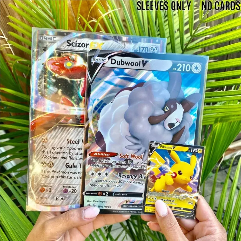 Jumbo Cards Sleeves L Xl Large Size Transparent Card Holder Protector For Tcg Mtg Game Sport Cards Oversized Trading Card Photo — image 6