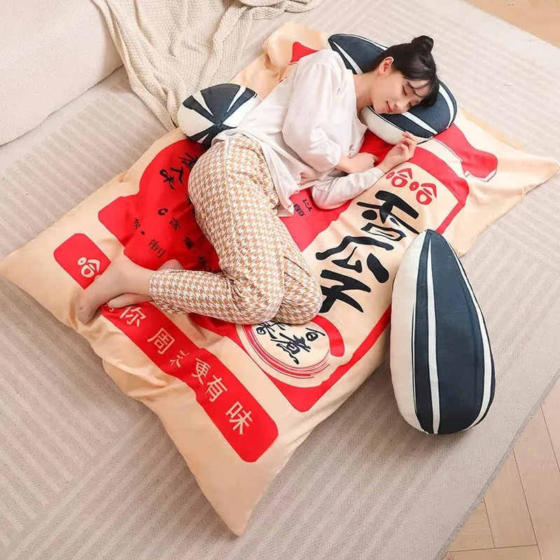 Novo tamanho gigante simulação saco chinês de sementes de melão brinquedos de pelúcia macio calmante travesseiro colchão para crianças família brinquedos engraçados para crianças — image 9