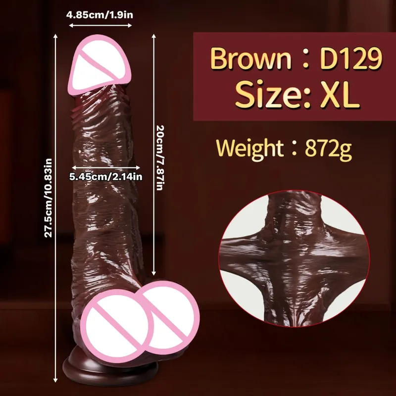 Woman Realistic Soft Double Layer Silicone Skin Sliding Foreskin Testicles Dildo Anal Massager Penis Butt Plug Adult Sex Toys 18