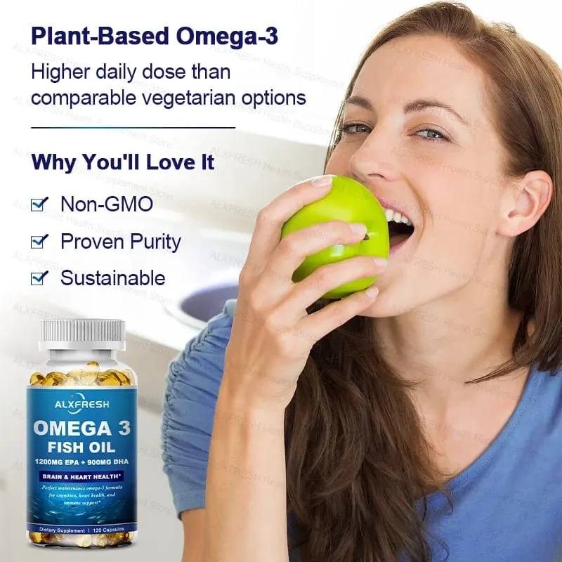 Original Omega 3 Fish Oil Capsules - High EPA & DHA Non-GMO - for Antioxidant Eyes Brain Cardiovascular Health — image 3