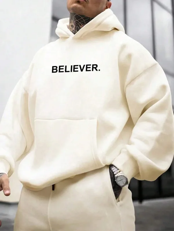 20256 Autumn Winter Hoodie Believer Letter Print Men's Sport Casual Sweatshirts Hoodie Women Fashion Harajuku Oversized Hoodies — image 3
