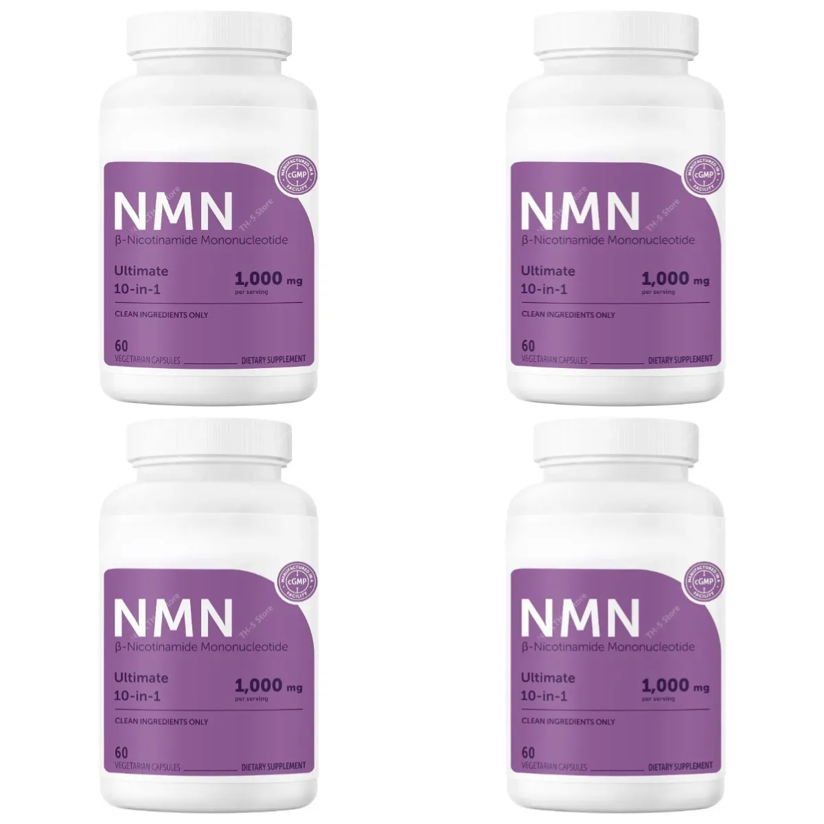 NMN Capsules 1000mg Per Serving with Resveratrol CoQ10 Vitamin C Vegan Formula Daily Wellness Supplement Clean Ingredients 120Ct — image 12