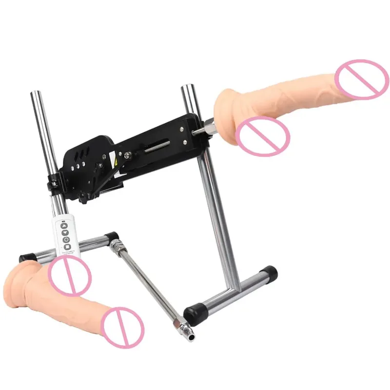 70W Automatic Telescopic SEX Machine 3-9cm Adjustable Stroke Metal & Dildo Attachments Adult Personal for Couples Men Women