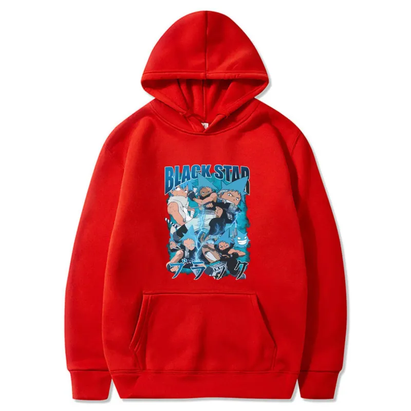 Anime Soul Eater Black Star Graphic Print Men Women Funny Clothes Fashion Oversized Hoodies Winter Casual Long Sleeve Streetwear — image 6