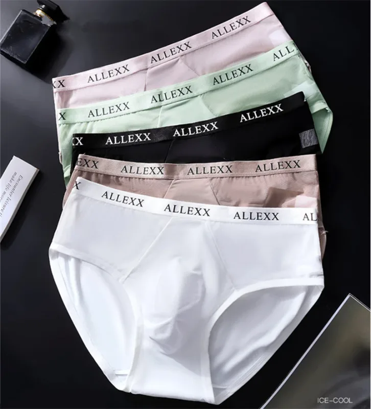 Adults 18 plus size men's underwear Ice silk lingeries for man 3D convex calzoncillos hombre thin cueca summer cuecas masculina