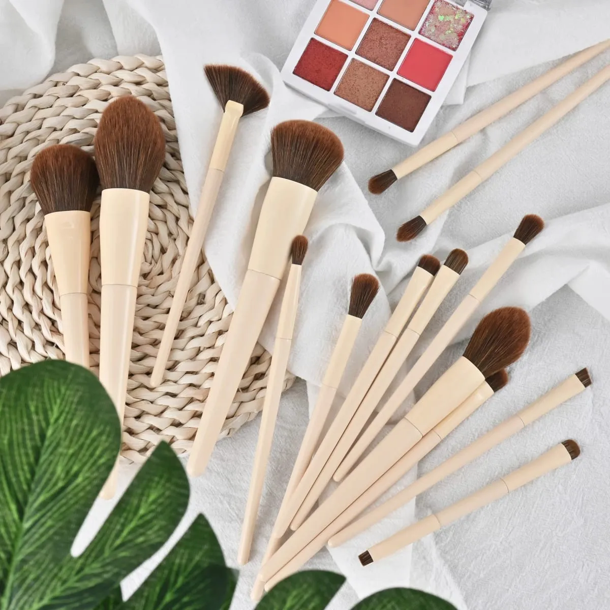 15pcs Makeup Brushes Custom Logo White Color Brown Hair Makeup Brush Set Private Label Pro Beauty Tools Wholesale 5set/lot — image 5