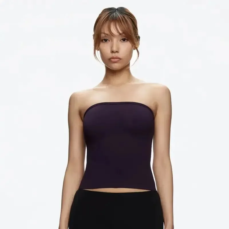 Tank Summer Women's Basic Tube Top Sexy Vest Fabric with High Elasticity and Skin-Friendly Top — image 3