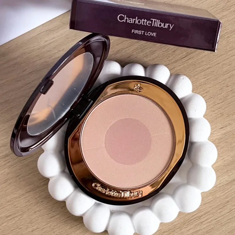 Charlotte Tilbury PILLOW TALK Série Coração Macio Cor Dupla Pó Blush Placa de Cores Código de Cores Quentes Primeiro Amor Sexo em Fogo