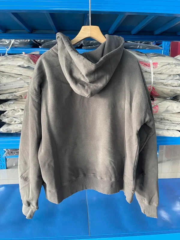 24FW SAINT Vintage Angel Printed Distressed Women Men Hooded Sweatshirt Hoodies Oversized Men Casual Cotton Pullover Hoodie — image 26